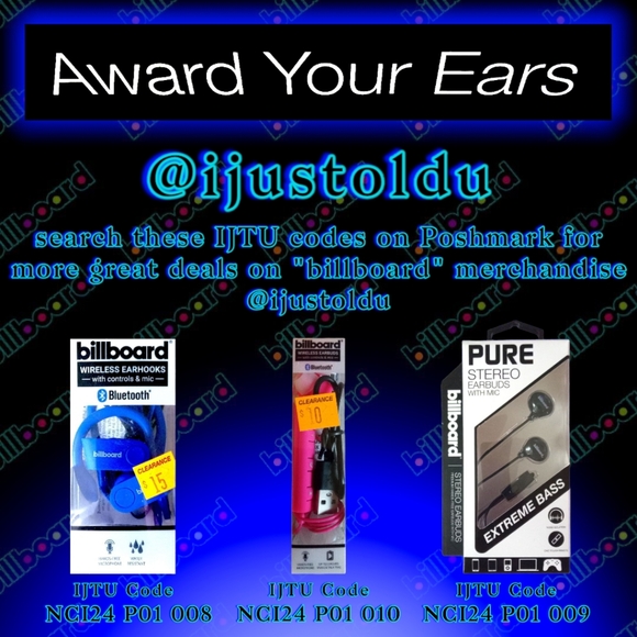 Billboard Wireless Earhooks with Controls & Mic | Blue (Model BB2426) Bluetooth - Picture 7 of 7